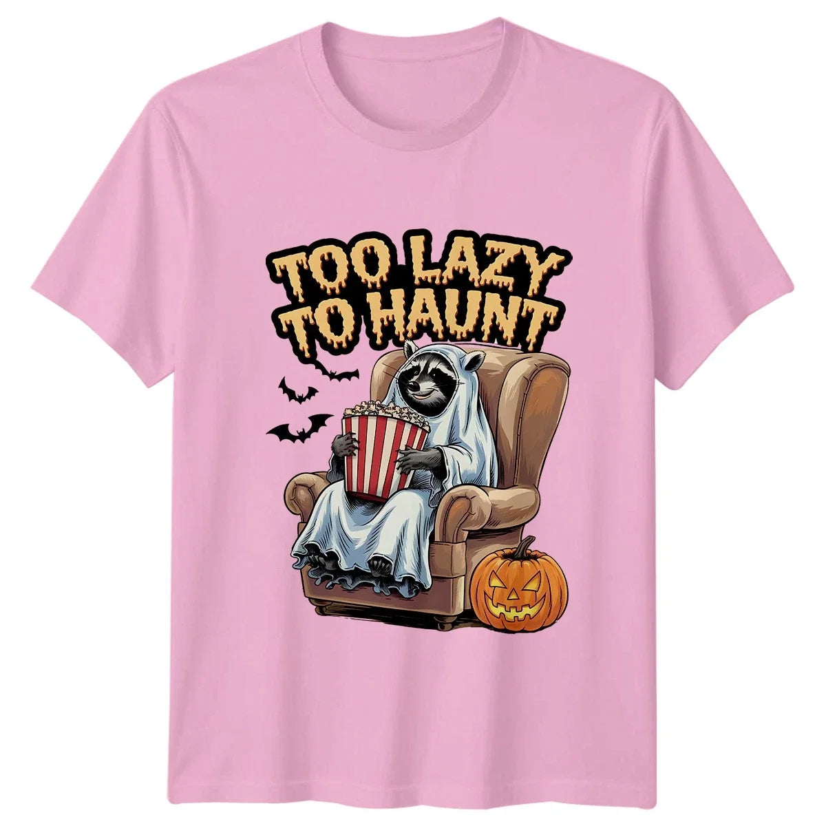 Too Lazy To Haunt T-Shirt Raccoon Halloween Halloween Gift For Him And Her