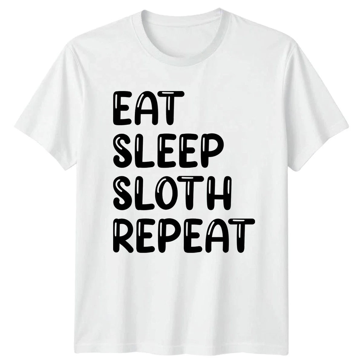 Eat Sleep Sloth Repeat T-Shirt Lazy Sloth Animal Birthday Gift For Him And Her