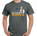 GET TO DA CHOPPA T-Shirt Raleigh Bicycle Bike Cycle Mens Funny Chopper Arnie Top