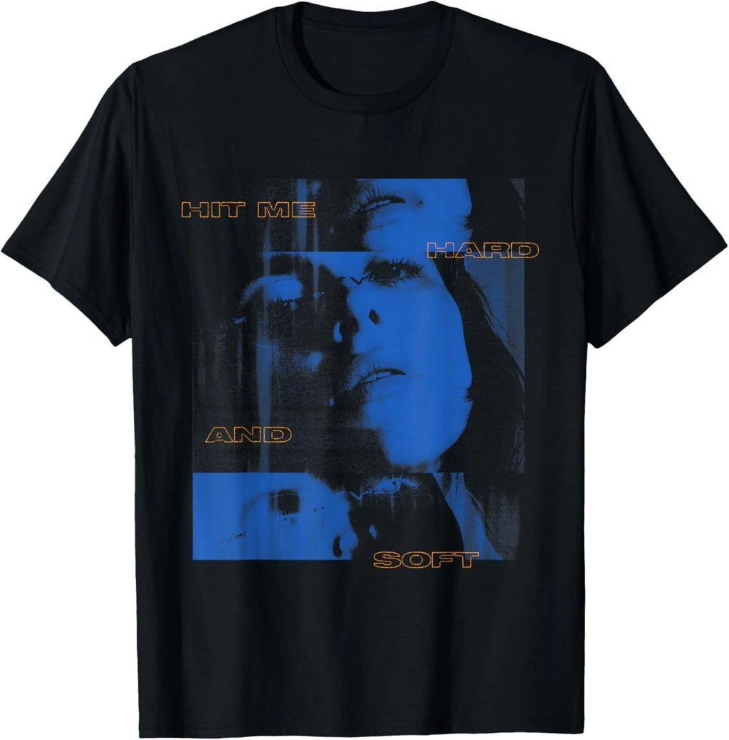 Official Billie Eilish HIT ME Hard and Soft Blue Photo T-Shirt