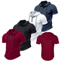 Men Tops Top T-shirt Lightweight Pullover Workout Drawstring Shirt Hooded