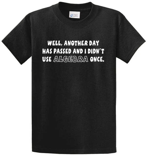 ALGEBRA Cotton Printed Tee Shirt Regular and Big and Tall Sizes