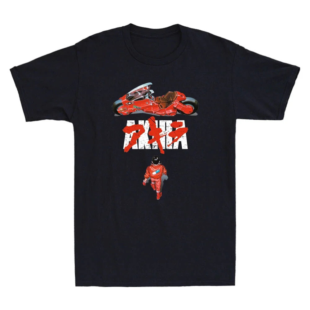 Akira T-shirt 1980s Japanimation Anime Film Vintage Men's Short Sleeve T-Shirt