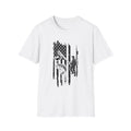 American Flag Fishing T-Shirt | Grunge Rescue Silhouette