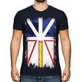 NEWFOUNDLAND AND LABRADOR GRUNGE FLAG MENS T-SHIRT TEE TOP GIFT SHIRT CLOTHING