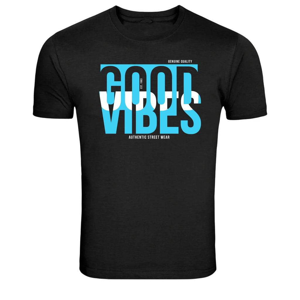 Good Vibes Modern Typography Streetwear Graphic Tee