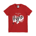 Trendy Graphic V-Neck Tee-Don't Believe the Hype, Casual Shirt, Streetwear Style