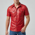 Men’s Genuine Leather Streetwear Shirt | Urban Biker Clubwear