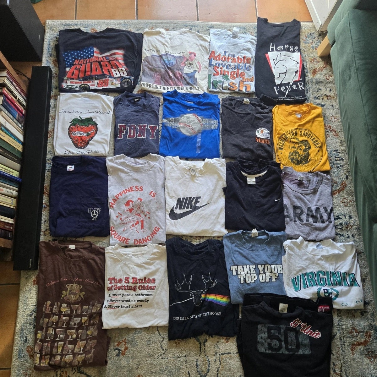 Lot Of 20 Vintage 90s 80s Y2K T Shirts Nascar Biker Sports Tourist