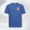 Retro Italy Football T Shirt Italia Italian Soccer Tee Royal Blue Vintage Style