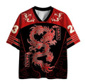 Auspicious Dragon Cloud Printed Jersey Shirts