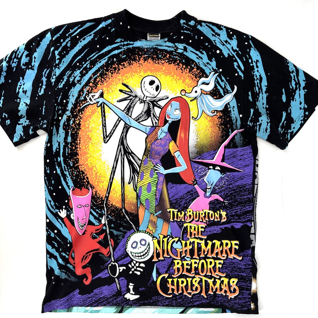Nightmare Before Christmas Shirt Men XL AOP Street Couture Double Sided NICE