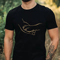 Mens Dog Paw Print Motif Cotton T-Shirt Size XS to 5XL