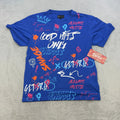 Waimea T Shirt Mens Large Blue Graffiti Good Vibes Only Savage Streetwear Tee