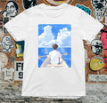 Ghibli Anime Boat T Shirt – Inspired Ocean Sky Tee – Aesthetic Tranquil Summer V