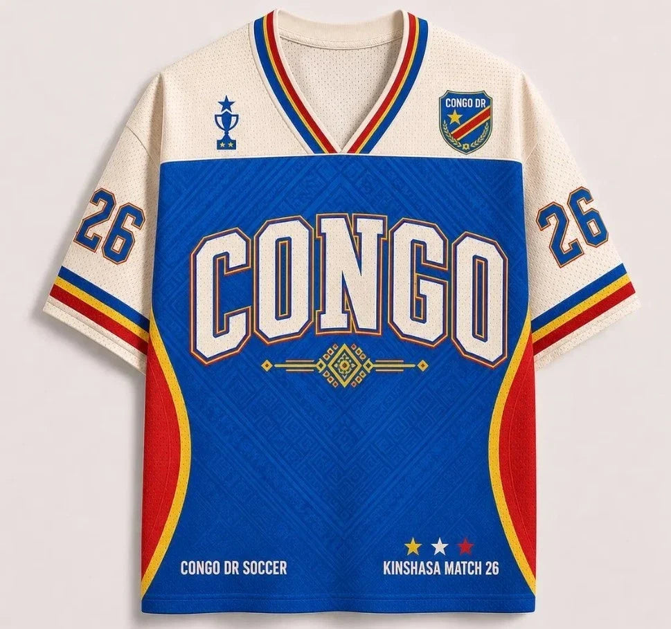 Congo DR Jersey, DR Congo Fan Shirt, Kinshasa Match 26 Game Day