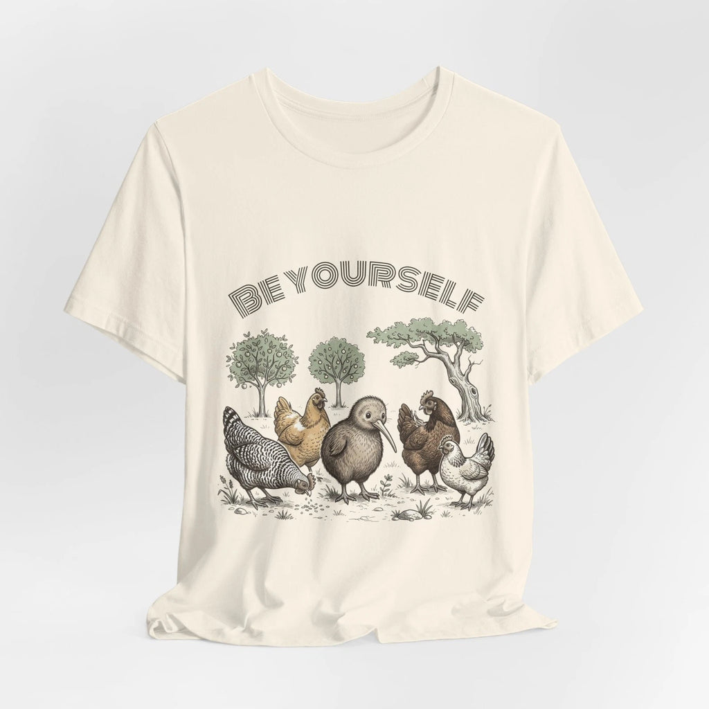 Be Yourself Kiwi Bird and Chickens Shirt Cute Unique Farm Yard outdoor Design