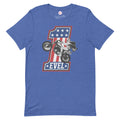 Evel Knievel®-Join Our Team #1 Men's Motorcycle Tee in Heather Royal Blue