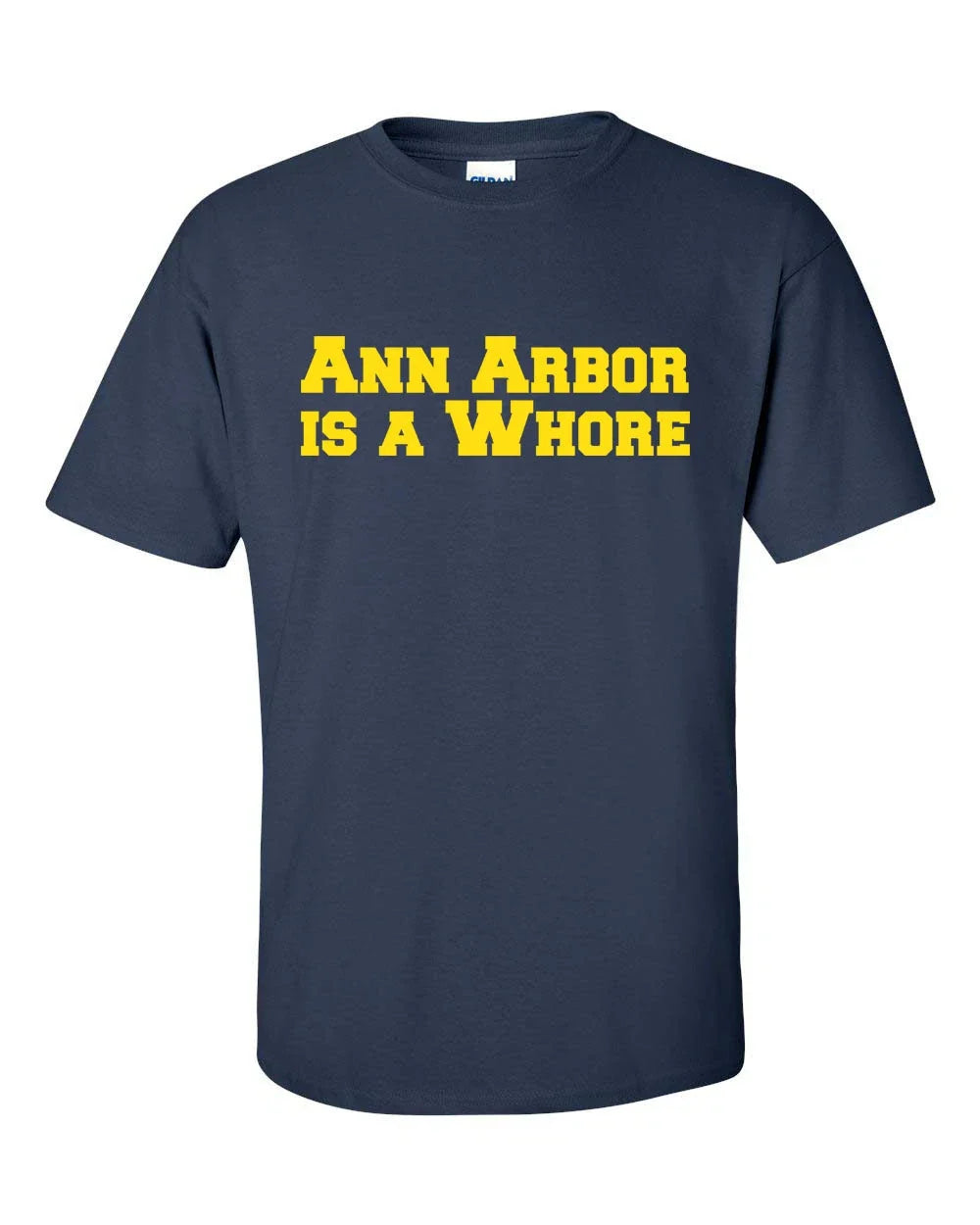 ANN ARBOR is a WHORE Michigan Ohio Funny College Men's Tee Shirt 551
