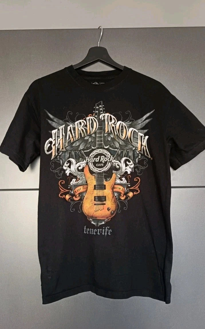 Hard Rock Cafe Tenerife T-shirt Guitar Black Tee Size Medium