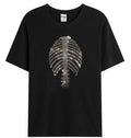 New Men Luxury Diamond Xray Chest Rhinestones Fashion Black T-Shirt High Quality