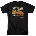 Garfield - Not Lazy - Adult Unisex Short Sleeve T-Shirt - Black