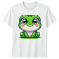 Cute Green Frog Kawaii Amphibian Animals Mens T-Shirt Womens Graphic Unisex Top