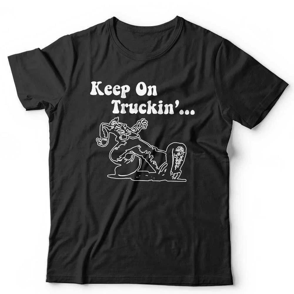 Keep On Truckin' Tshirt Unisex - Crumb Comic Cartoon 70's Fathers Day Retro Gift
