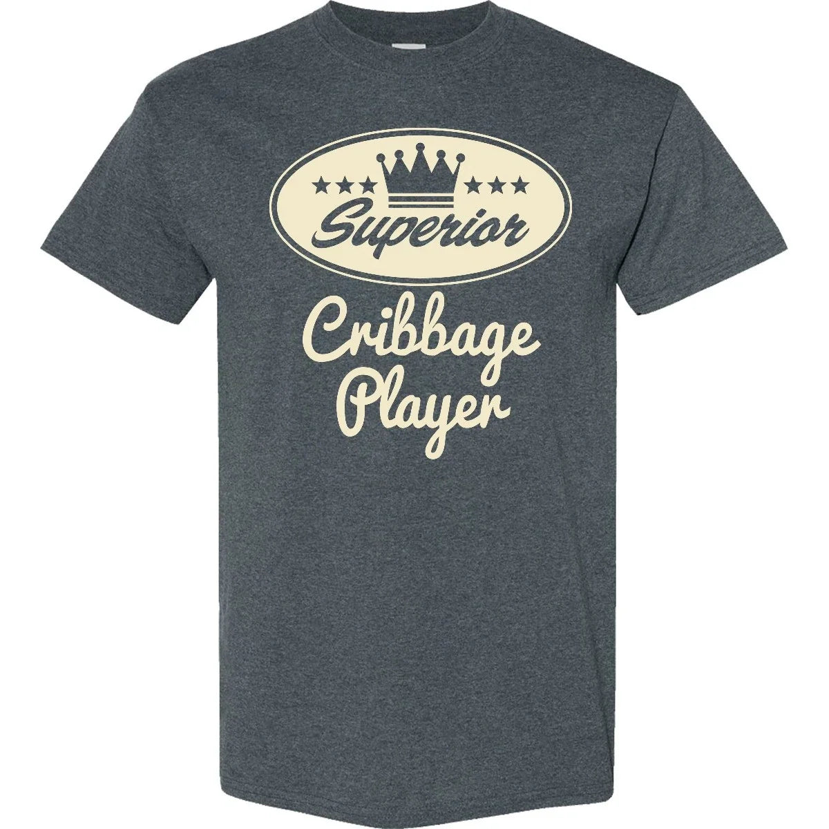 Inktastic Cribbage Player Vintage Superior T-Shirt Retro Crown Hobby Mens Tees
