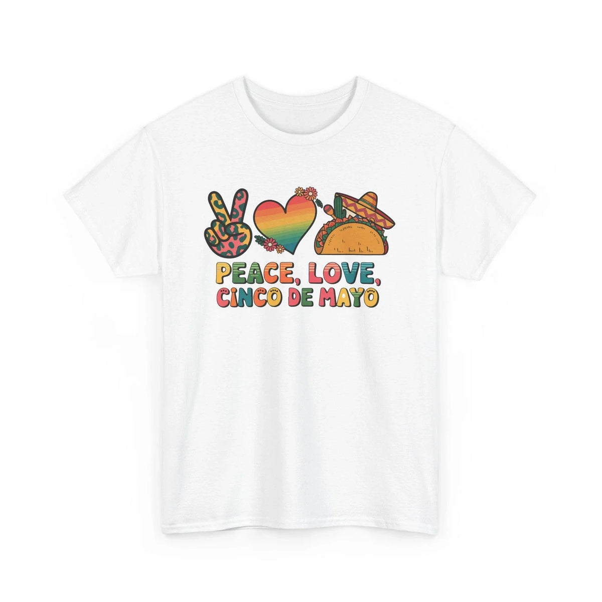 Peace & Love T-Shirt | Retro Hippie 60s Tee | Boho Festival Gift