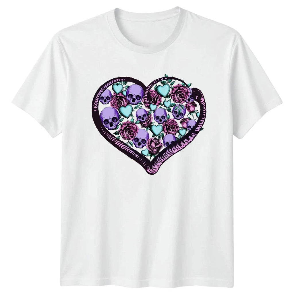 Creepy Cute Pastel Goth Skull Snake T-Shirt Pastel Goth Creepy Cute