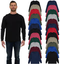 BILLIONHATS Mens Long Sleeve Colorful T-Shirts , Crew Neck Bulk Tees for Men