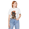 Cartoon Black Cat Unisex Tee - Funny Cat Eating Pho Shirt