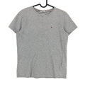 TOMMY HILFIGER Mens Slim Fit Crew Neck Grey T-Shirt Size XS