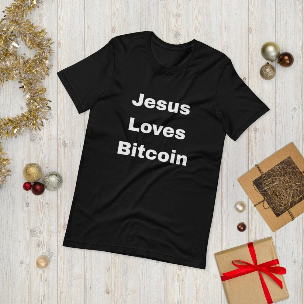 Jesus loves bitcoin unisex t-shirt