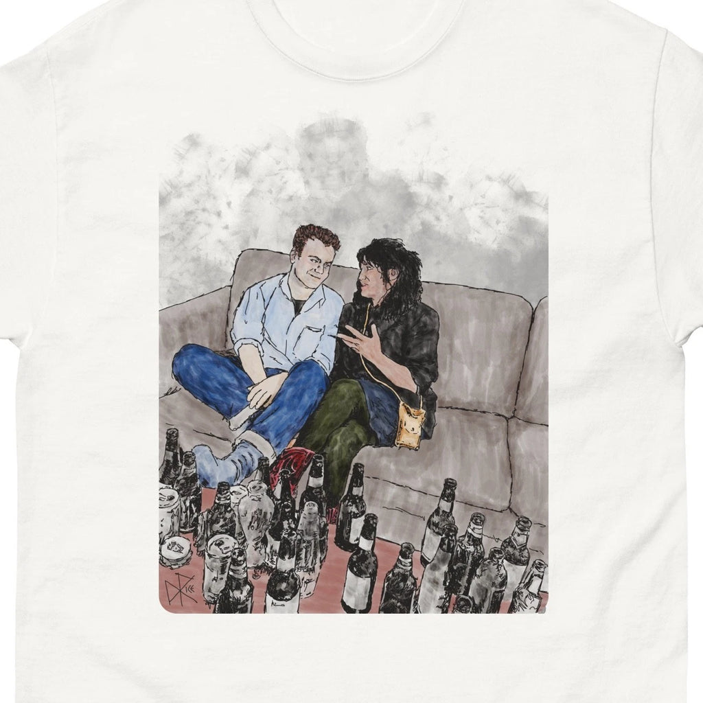 Flirting, As the Party Nears Its End - Classic T-shirt Graphic Art Tee Fun Cool