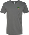 Buy Cool Shirts Palm Tree Patch Pocket Print V-Neck Shirt