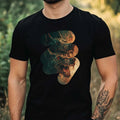 Mens Two Headed Hell Creature Motif Cotton T-Shirt Size XS to 5XL