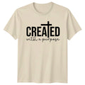 Created With A Purpose Cross Christian Faith T-Shirt