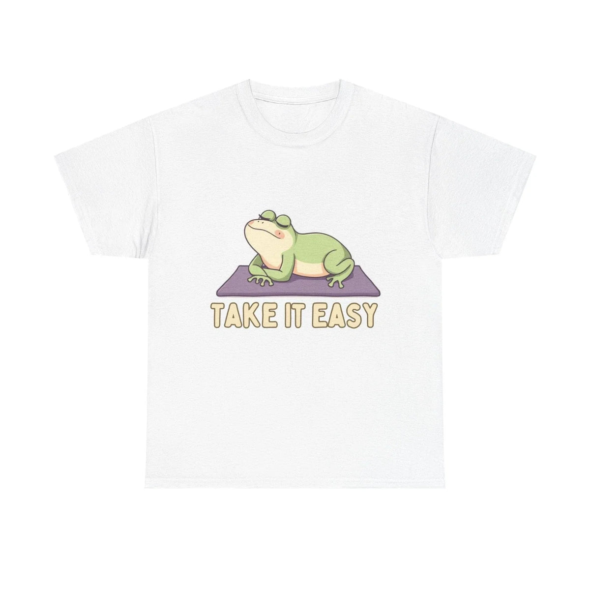 Take It Easy Frog Shirt – Cute Relaxed Frog Yoga Aesthetic Tee