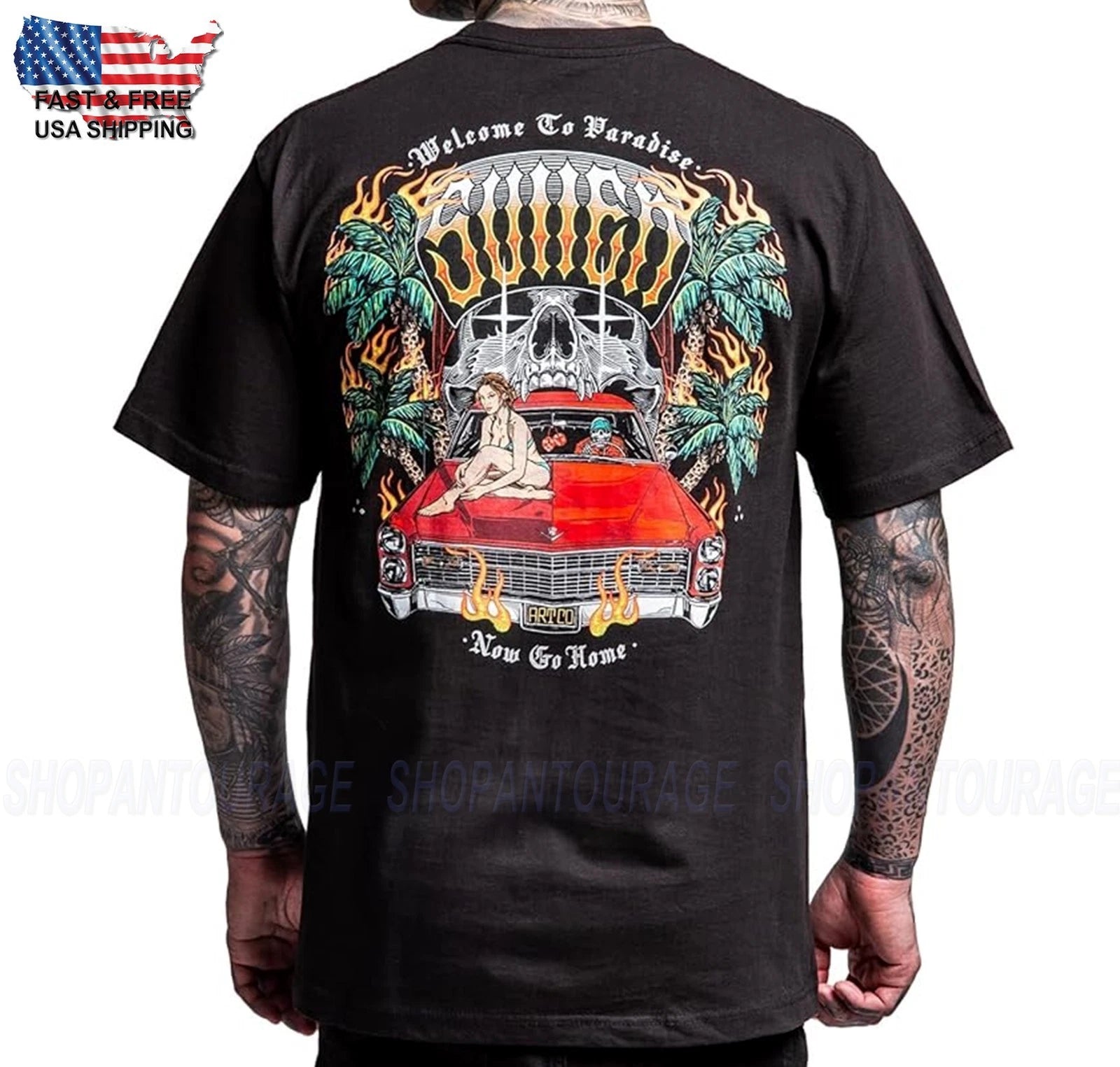 Sullen Art Collective Go Home Standard Fit SCM8016 Short Sleeve Men`s T-shirt