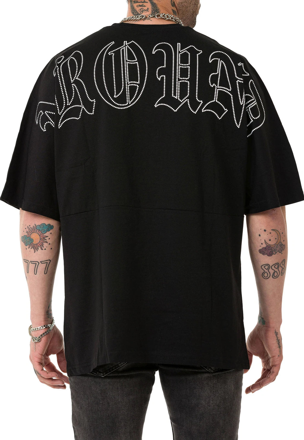 Redbridge Men's T-Shirt Oversized Wide Cut Around Casual Shirt Men's