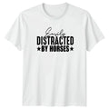 Easily Distracted By Horses T-Shirt Equestrian Horse 2026 Birthday Gift For Him