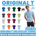 Fruit of the Loom T-Shirt Plain Casual Sports Wear stag do hen Unisex SS048