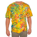 Tie Dye Yellow T Shirt Hippie Boho Festival Funky Groovy Colourful Trippy Fun