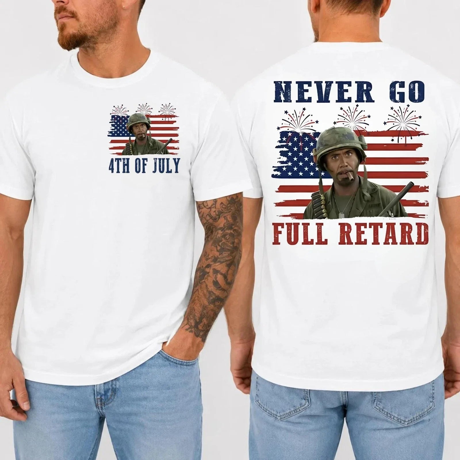 Never Go Full R*t*rd 4th of July Shirt, Vintage Independence Day Gift
