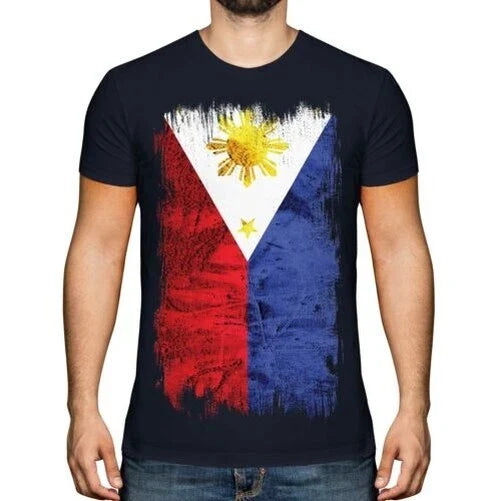 Philippines Grunge Flag T-Shirt Tee Philippines Filipinos Filipinos