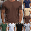 Men T-Shirt Muscle Gym Top Gym Workout Short Sleeve Round Neck Pullover Style