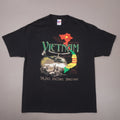 Vintage Y2K Vietnam Fallen Heroes T Shirt Mens XL Black Cotton Made USA EUC