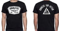 Brazilian Jiu-Jitsu Gracie Fighter T shirt UFC MMA Pride Fighting Fight 2 SIDED